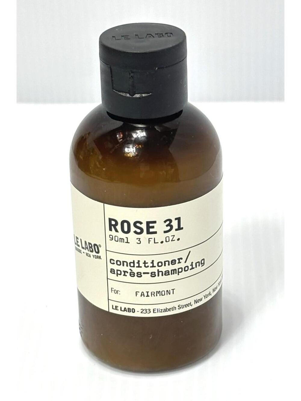 Le Labo Rose 31 Conditioner 3 oz 90ml Fairmont Hotel Travel Size Hair Care